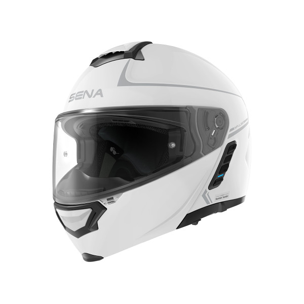 SENA Sena Impulse Flip Up Helmet With Mesh Intercom Gloss White
